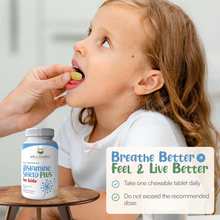 Load image into Gallery viewer, Histamine Shield Plus for Kids® 60CT All Natural AntiHistamine Supplement  Childrens Chewable Strawberry Fruit Punch
