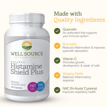 Load image into Gallery viewer, Histamine Shield Plus 120CT  All Natural Antihistamine Supplement, D-Hist® Affordable Alternative
